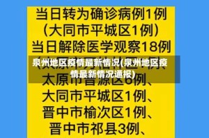 泉州地区疫情最新情况(泉州地区疫情最新情况通报)