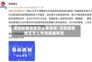 谎报疫情地区怎么举报呢/谎报疫情地区怎么举报呢最有效