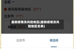 最新疫情及风险地区(最新疫情及风险地区名单)