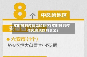 实时研判疫情风险地区(实时研判疫情风险地区的意义)
