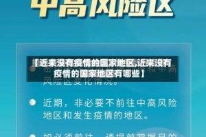 【近来没有疫情的国家地区,近来没有疫情的国家地区有哪些】