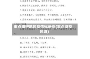 重点防护地区疫情标语图(重点防疫区域)