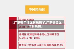 【广东哪个地区有疫情了,广东哪些区域有疫情】