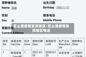 怎么查疫情发货地区/怎么查疫情发货地区电话