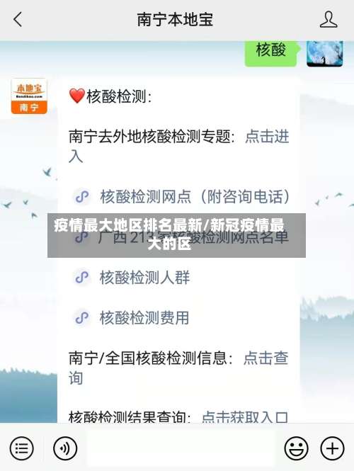 疫情最大地区排名最新/新冠疫情最大的区-第2张图片