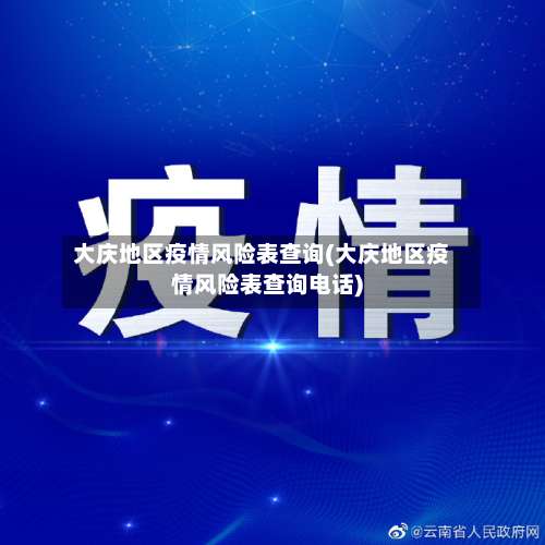 大庆地区疫情风险表查询(大庆地区疫情风险表查询电话)-第3张图片