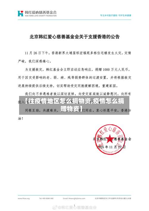 【往疫情地区怎么捐物资,疫情怎么捐赠物资】-第2张图片